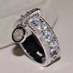 Moissanite Disc Charm Ring - UMI