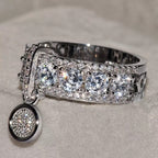 Moissanite Disc Charm Ring - UMI
