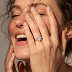 1.08ct Marquise Moissanite Ring in 14K Gold-Plated Sterling Silver - UMI