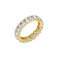 Oval-Cut Moissanite Band in 14K Gold-Plated Sterling Silver - UMI