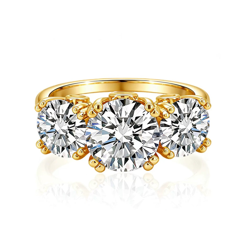 Aurelia 2.0ct Three-Stone Moissanite Ring
