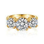 Aurelia 2.0ct Three-Stone Moissanite Ring
