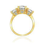 Aurelia 2.0ct Three-Stone Moissanite Ring