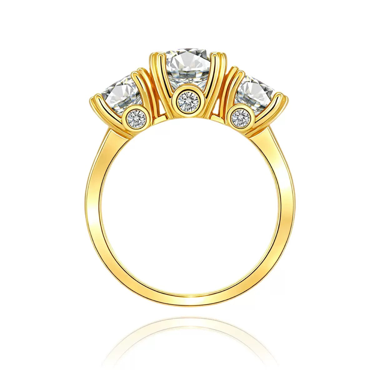 Aurelia 2.0ct Three-Stone Moissanite Ring