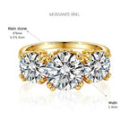 Aurelia 2.0ct Three-Stone Moissanite Ring
