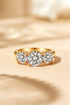 Aurelia 2.0ct Three-Stone Moissanite Ring