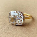 Zendaya-Inspired Georgian-Style Large-Carat Old Mine Cushion-Cut Moissanite Ring - UMI