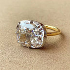 Zendaya-Inspired Georgian-Style Large-Carat Old Mine Cushion-Cut Moissanite Ring - UMI