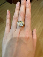 Zendaya-Inspired Georgian-Style Large-Carat Old Mine Cushion-Cut Moissanite Ring - UMI