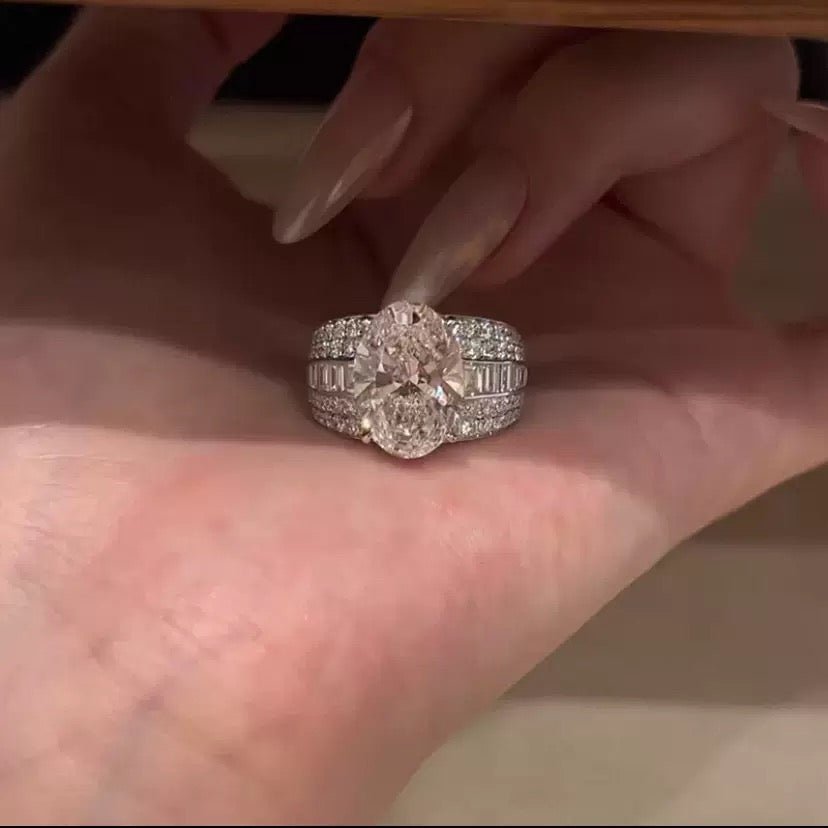 Icy Sparkle Moissanite Wide-Band Statement Ring - UMI
