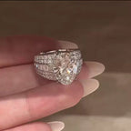 Icy Sparkle Moissanite Wide-Band Statement Ring - UMI
