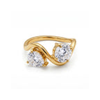 Ripple Double Cubic Zirconia Ring - UMI