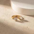 Ripple Double Cubic Zirconia Ring - UMI