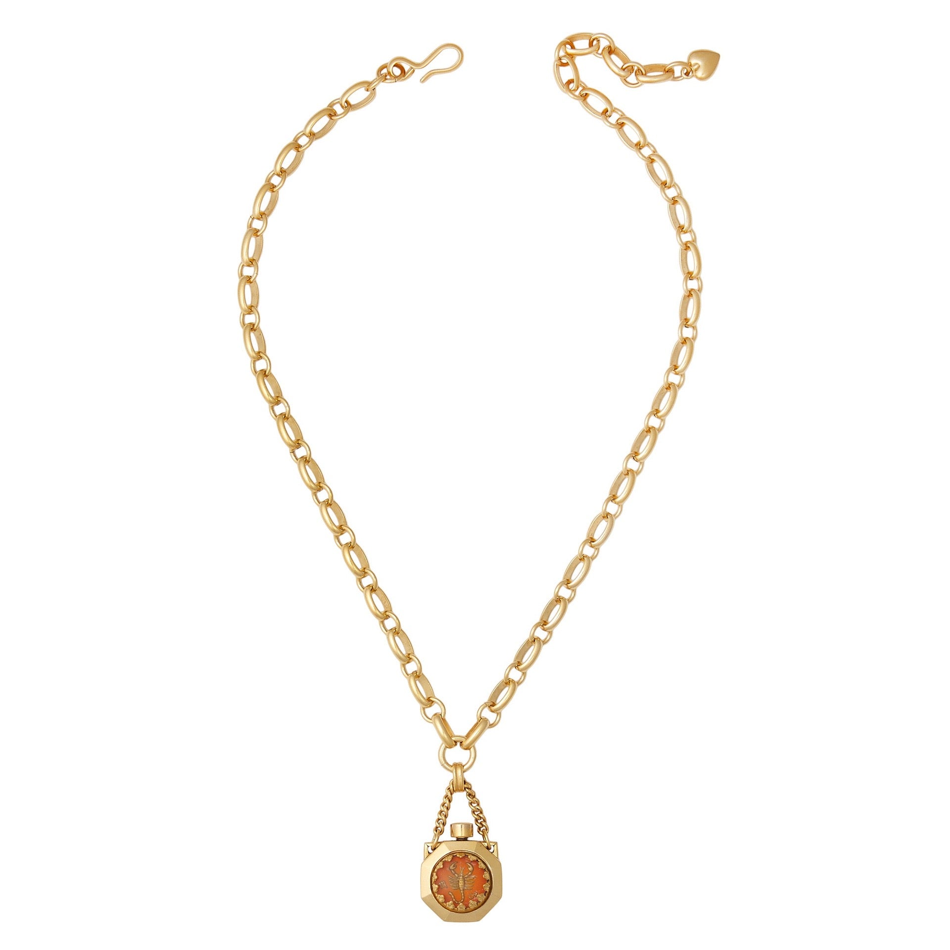 12 Zodiac Wish Bottle Enamel Pendant Cat Ear Necklace – Statement Sweater Chain, Heavy Craft