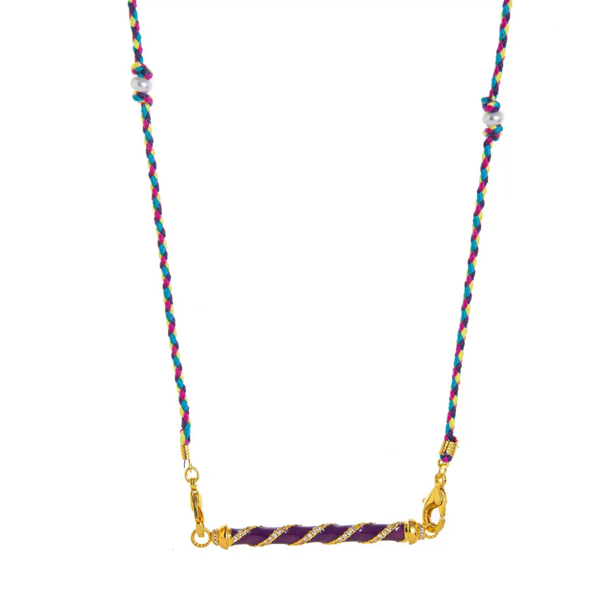 Enamel Tarot Cylinder Necklace,18K Gold Plated Stainless Steel Colorful Star‑Eye Pendant Necklace for Women Vintage Daily Jewelry