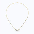 Baguette Cubic Zirconia Choker Necklace, 18K Gold Plated Stainless Steel, Waterproof Rectangle CZ Sparkling Necklace for Women Daily Jewelry