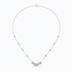 Baguette Cubic Zirconia Choker Necklace, 18K Gold Plated Stainless Steel, Waterproof Rectangle CZ Sparkling Necklace for Women Daily Jewelry - UMI