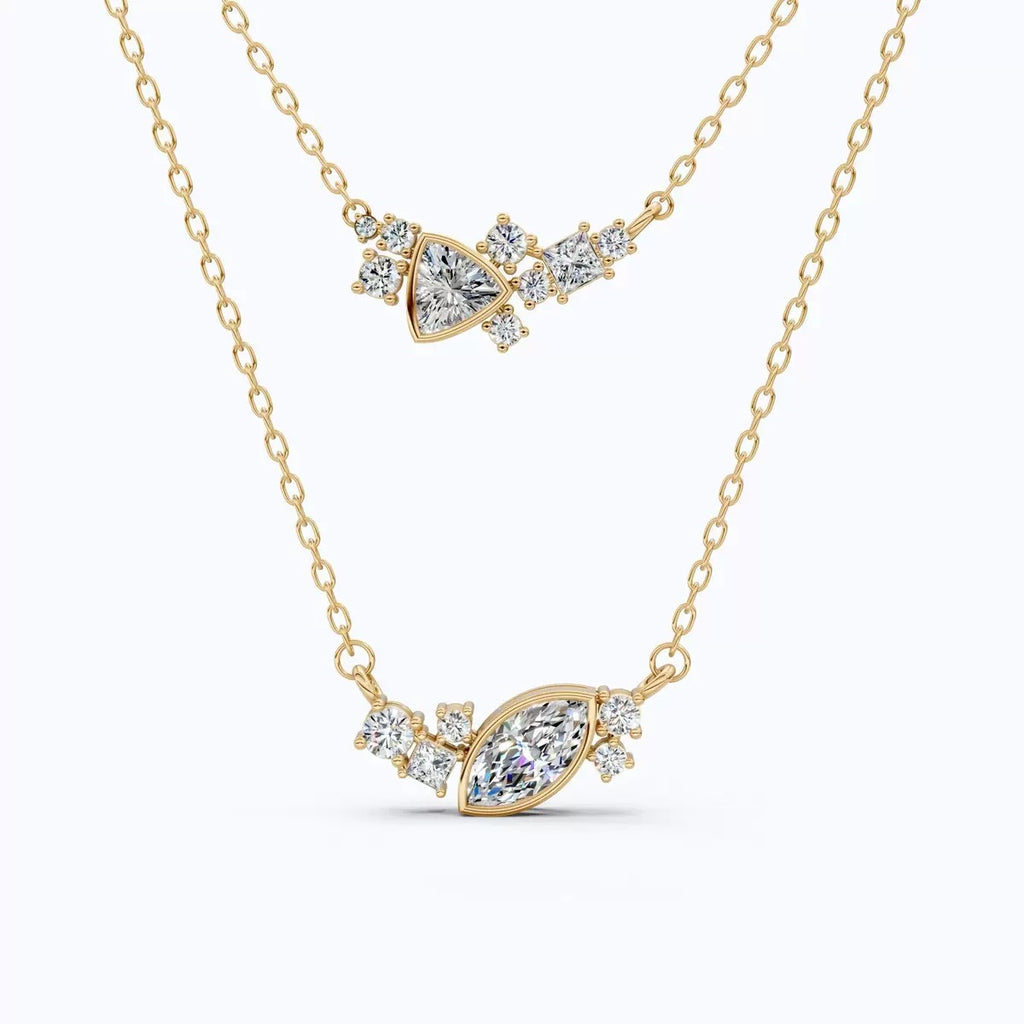 Baguette Cubic Zirconia Choker Necklace, 18K Gold Plated Stainless Steel, Waterproof Rectangle CZ Sparkling Necklace for Women Daily Jewelry