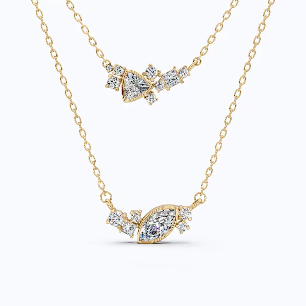 Baguette Cubic Zirconia Choker Necklace, 18K Gold Plated Stainless Steel, Waterproof Rectangle CZ Sparkling Necklace for Women Daily Jewelry