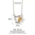 Two‑Tone Heart Wrap OT Toggle Clasp Necklace,18K Gold Plated Stainless Steel Double Layer Choker for Women