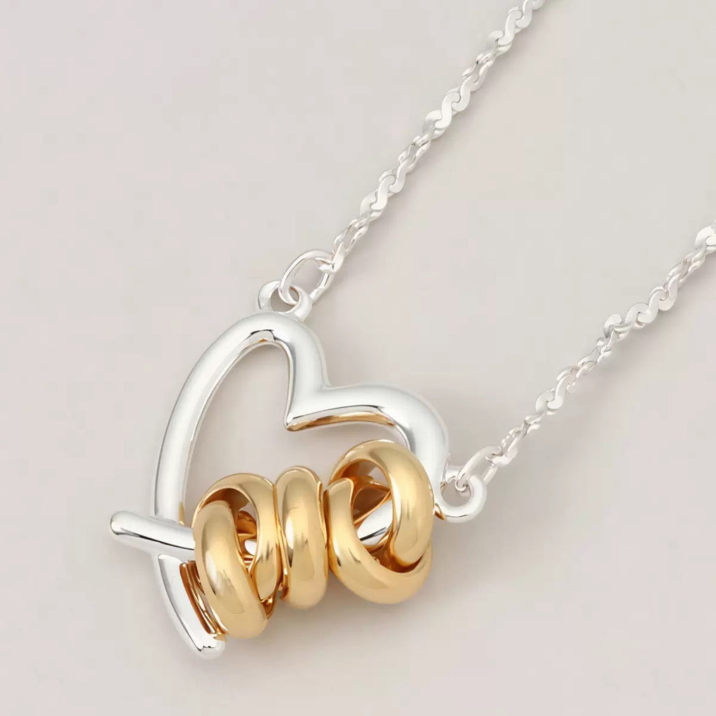 Two‑Tone Heart Wrap OT Toggle Clasp Necklace,18K Gold Plated Stainless Steel Double Layer Choker for Women