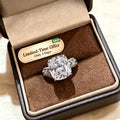 5ct Radiant Cut Moissanite Ring | 18K White Gold–Plated 925 Silver