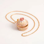 Openable Teacup Necklace | Sweet Enamel Teaspoon Pendant, 18K Gold Plated - UMI