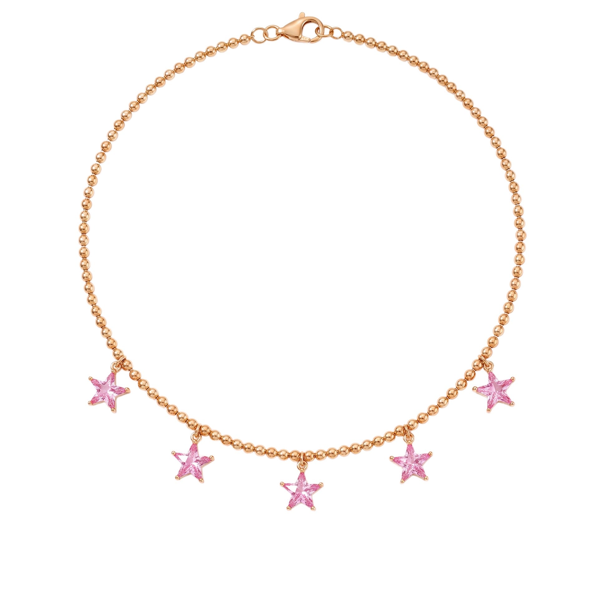 Dainty Sparkly Zircon Necklace,Star Heart Teardrop Crystal Pendant Sweet Daily Layering Jewelry