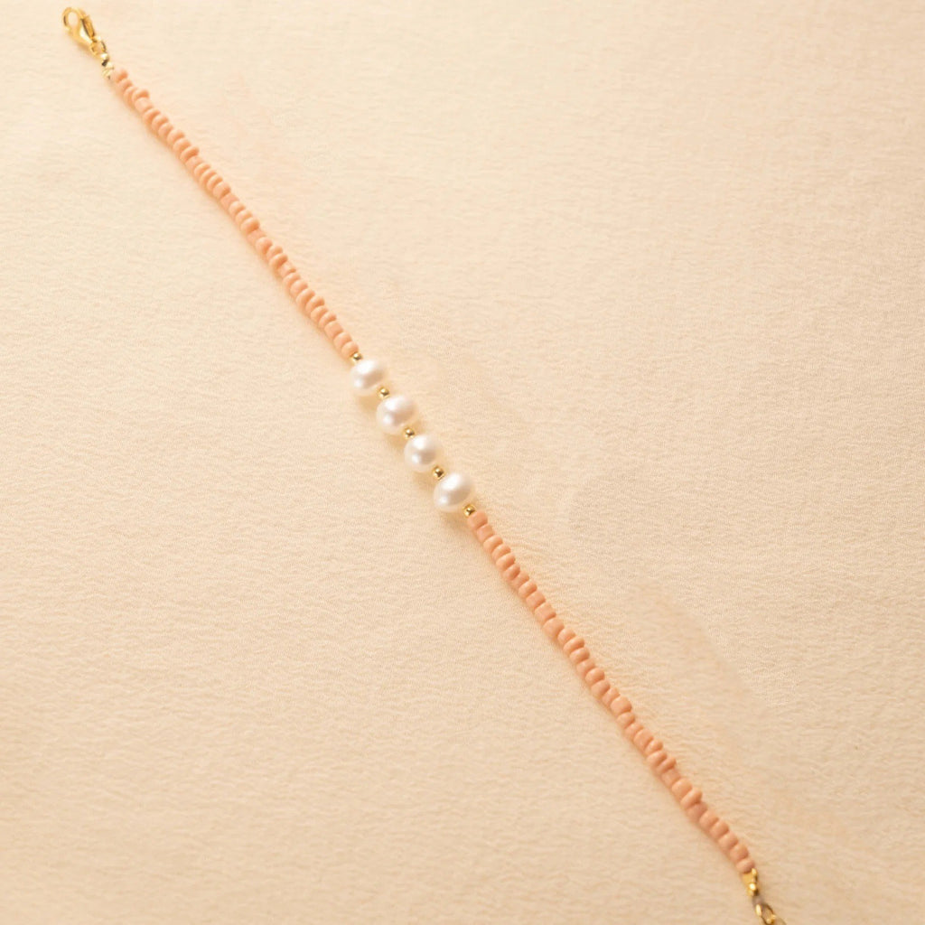 Gold Ball & Rice Bead Strand Bracelet | Titanium Steel 18K Gold Vacuum Plated | Colour-Lasting