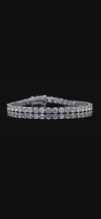Classic Four-Prong D VVS Moissanite Tennis Bracelet (S925 Silver)