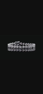 Triangle-Cut D VVS Moissanite Tennis Bracelet — 0.5ct Stones (S925 Silver)