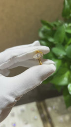 18K Yellow Gold Teardrop Moissanite Stacking Ring Set