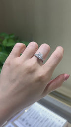 Fang Ying Yi Cai | 18K White Gold Radiant Cut Moissanite Ring | 3ct