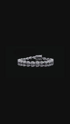 Pear-Cut D VVS Moissanite Tennis Bracelet — 0.5ct Stones (S925 Silver)