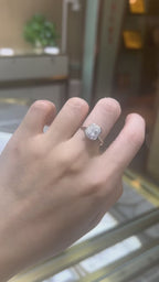 18K White Gold Radiant Cut Moissanite Ring 1.3ct