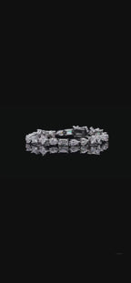 Fancy-Shape Moissanite Tennis Bracelet — 0.5ct D VVS Stones (S925 Silver)