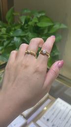 Xing Chen Jin Guang | 18K Yellow Gold Oval Moissanite Ring | 1.0ct 7×5mm